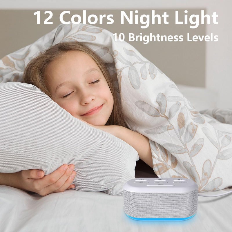 LazyNight Brown Noise Machine Sound Machine 30 Soothing Sounds White Noise Machine with 12 Night Light Colors Sleep Sound Machine for Adults Baby Kids Noise Canceling for Office Home Privacy Auto-Off Timer - Image 3