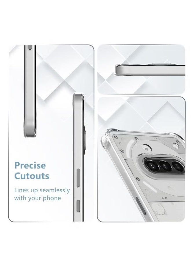 DUSALA Nothing Phone 3a Case Cover Anti Yellowing Premium Clear Case with 2-Pack Nothing Phone 3a Screen Protector Tempered Glass Film High Transparency Anti-Scratch Glass For Nothing Phone 3a - Image 4