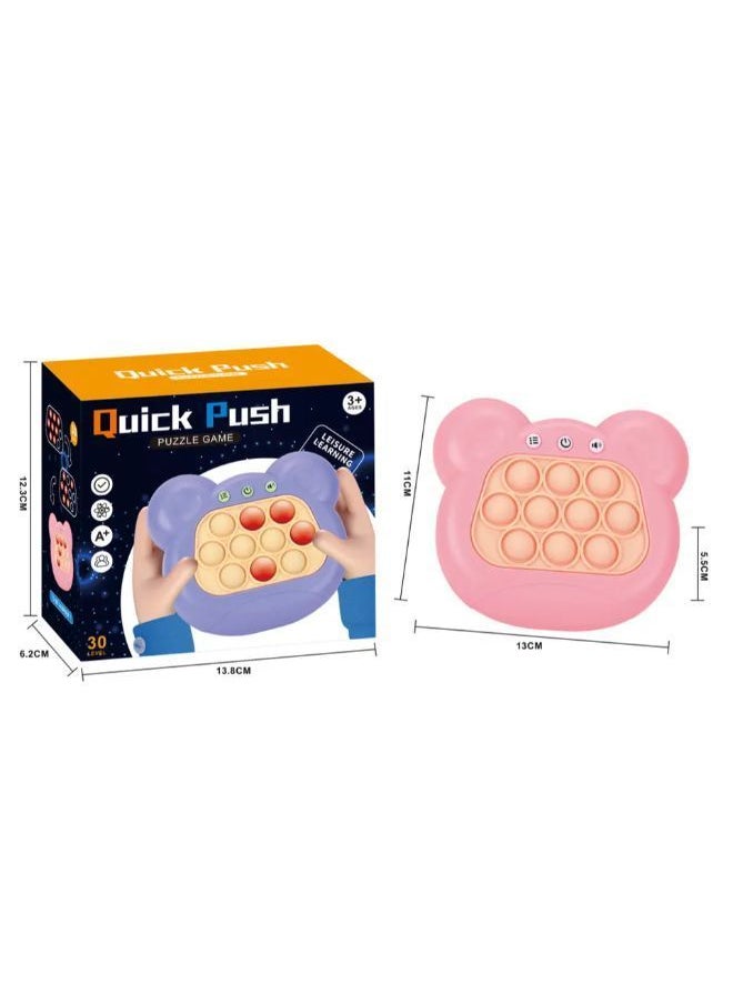 Generic Pop Quick Push Game Console Series Toys for Kids - Pink  - Image 1