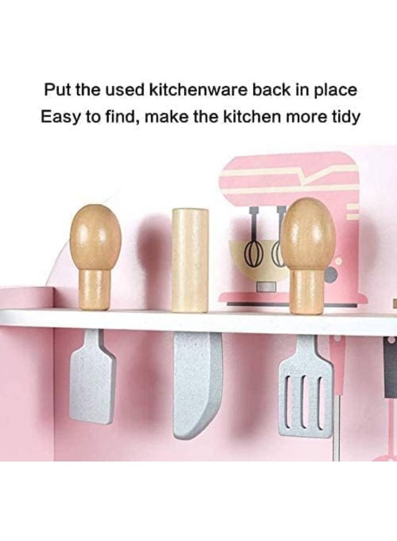 Wooden children's kitchen with utensils and sounds - Image 3
