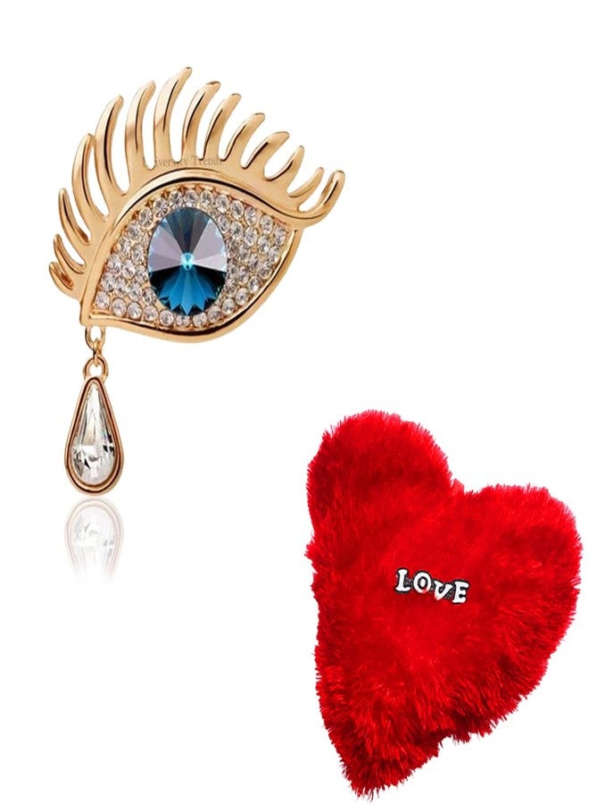 Vientiq Valentine's Day Combo Set Evil Eye Brooch & Herat Pillow - Image 1
