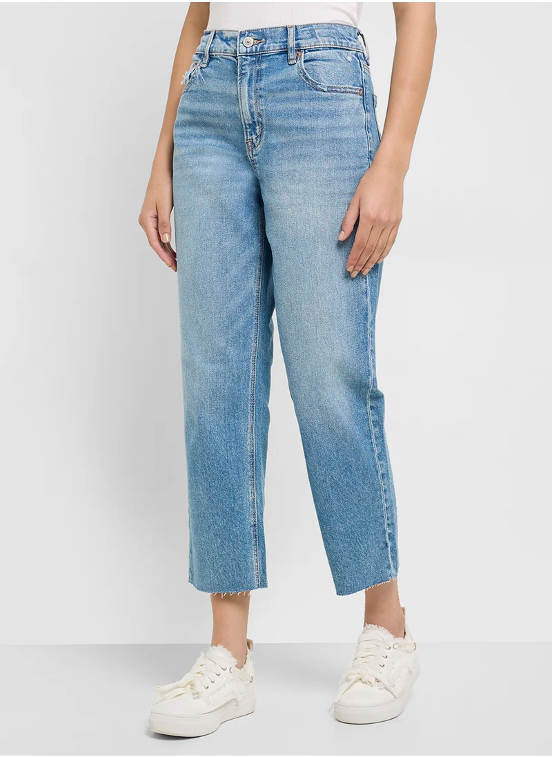 امريكان ايجل AE Stretch Super High-Waisted Ankle Straight Jean