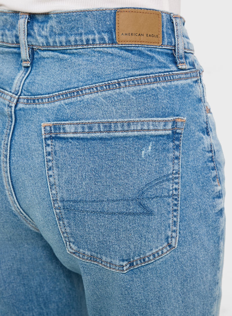 American Eagle AE Stretch Super High-Waisted Ankle Straight Jean  - Image 5