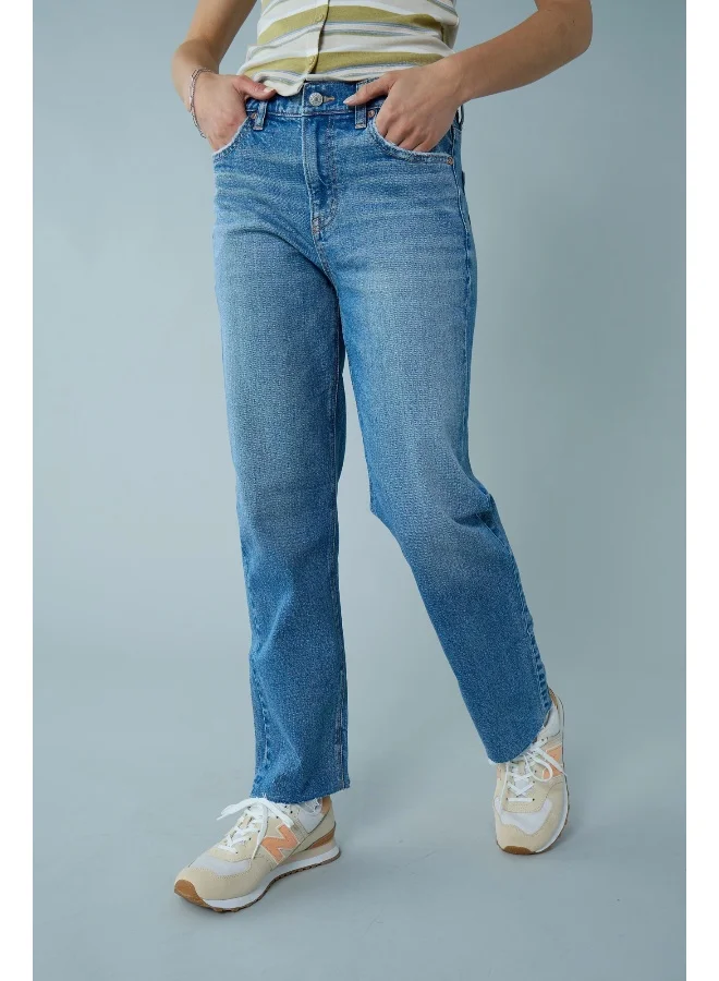 American Eagle AE Stretch Super High-Waisted Ankle Straight Jean