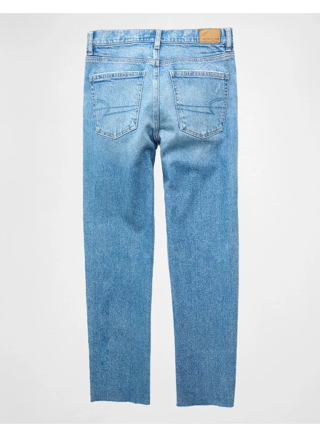 American Eagle AE Stretch Super High-Waisted Ankle Straight Jean