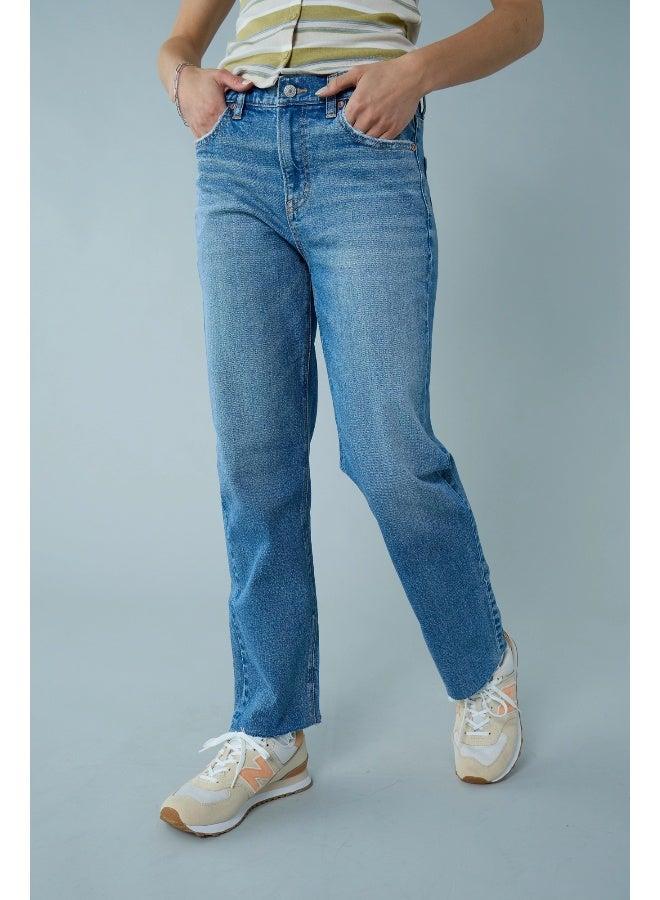 American Eagle AE Stretch Super High-Waisted Ankle Straight Jean - Image 1