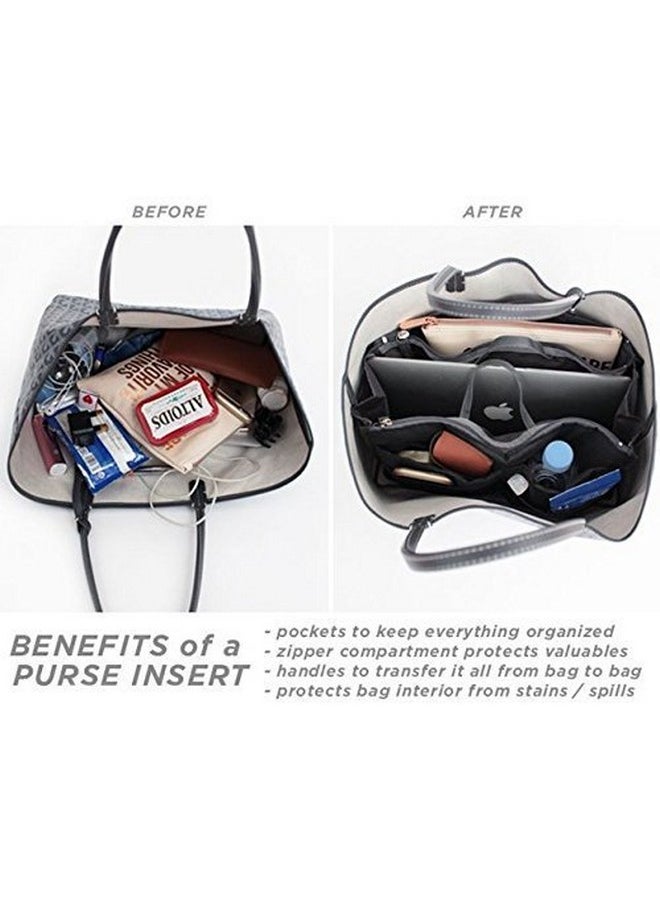 Styleys Polyester Multi Pocket Handbag Organizer (Black)  - Image 3