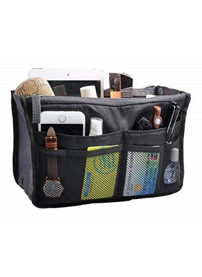 Styleys Polyester Multi Pocket Handbag Organizer (Black)  - Image 5