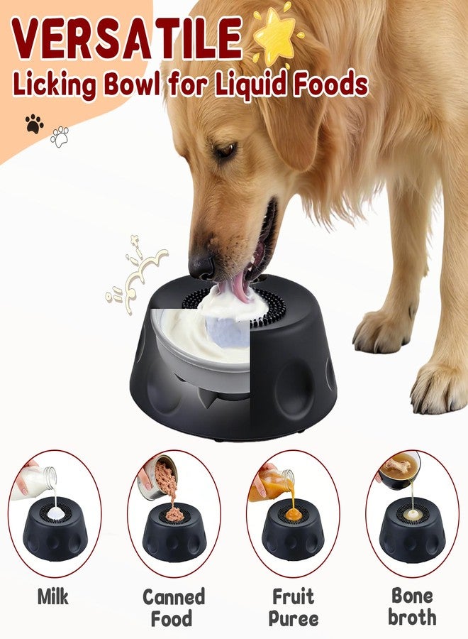Zenflux Dog Liquid Slow Feeder Bowl with Rolling Ball, Slow Feeder Bowl for Liquid Treats, Non-Spill Dog Licking Bowl Designed for Anxiety Relief, Interactive Dog Licking Toy, Black - Image 5