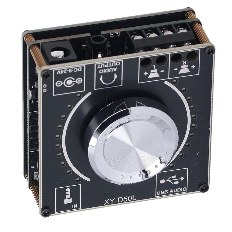 Bluetooth 5 1 Amplifier Board 2x50W Dual Channel Audio Amp with USB AUX Input DC 9 24V - Image 1