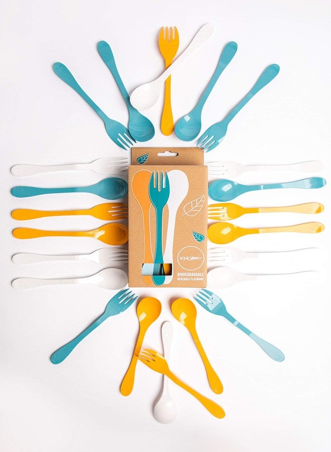 Knork Eco Plant Based 24 Pack Reusable Bamboo Flatware Set (MULTI) - Image 1