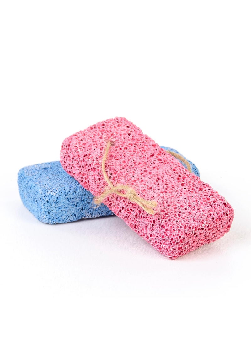 JAIRESTONE Pumice Stone - Callus Remover and Foot Stone Scrubber - Exfoliating Foot Stone Pumice Rock for Hard, Dry and Dead Skin on Heels, Body, Feet (Pack of 2) (Multicolor) 