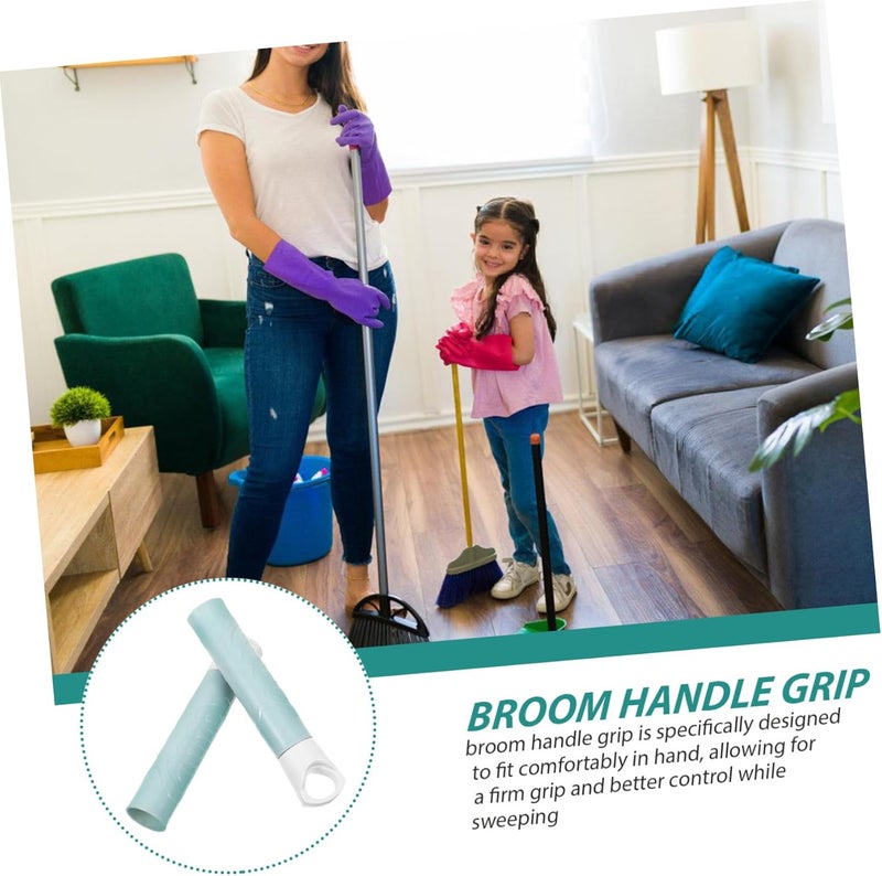 ABOOFAN 2pcs Mop Handle Grip Replacement Broom Rod Sleeve End Caps for Clothesline Stick Cleaning Accessories with Comfortable Grip for Household Floor Brooms - Image 2