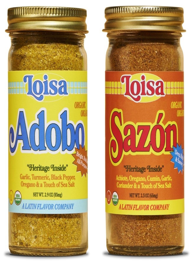 Loisa Adobo + Sazon Duo - USDA Organic, Non-GMO, No-MSG, No Preservatives, No Artificial Coloring, No Artificial Flavors - Image 1
