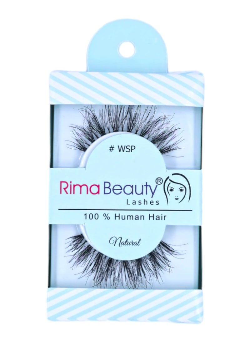 Rima Beauty Lashes - Human HAIR Black # WSP - Image 1