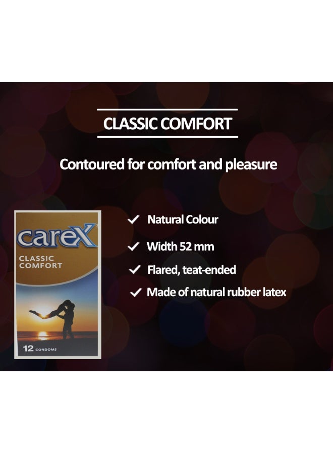 careX Classic Comfort Condoms | Contoured For Comfort and Pleasure | 12 Count - Image 5