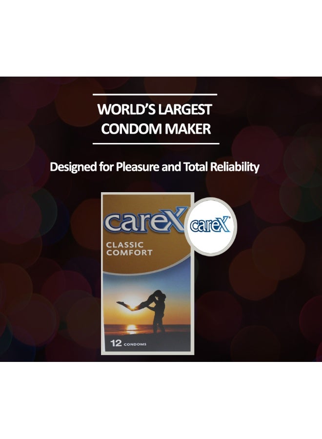 careX Classic Comfort Condoms | Contoured For Comfort and Pleasure | 12 Count - Image 4
