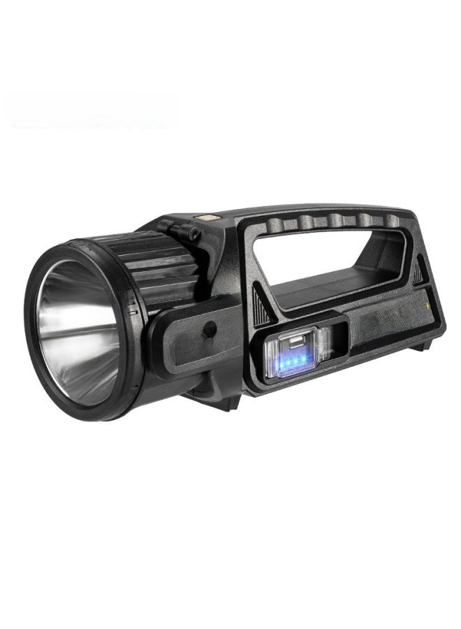 Multi-functional Charging LED Searchlight Strong Light Flashlight Outdoor High-power Lighting Strong Light Portable Lamp-Color:W5167 Large Turn Head Multifunctional Portable Lamp - Image 5