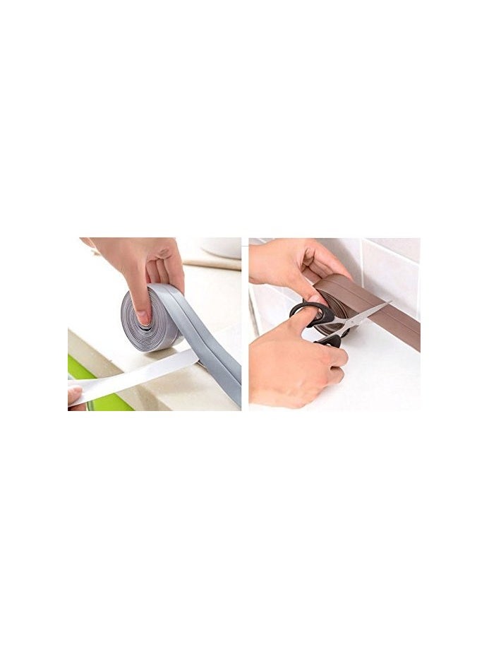 Spaceshoop Self Adhesive Waterproof Wall Sealing Strip Tape Bathtub Caulk Sealer for Kitchen Bathroom (22mm*3.2M)  - Image 2