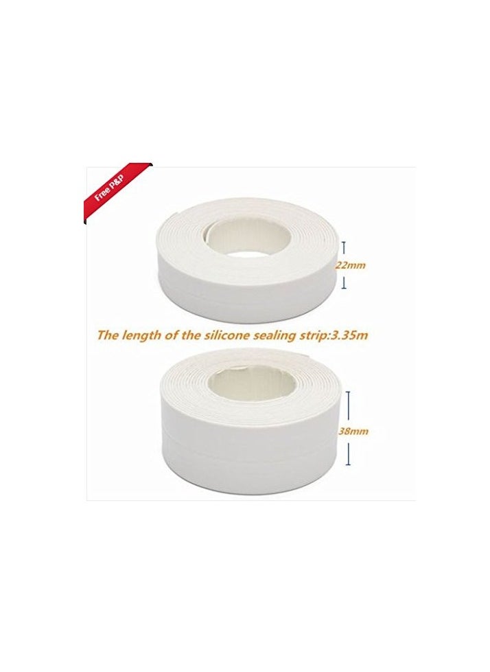 Spaceshoop Self Adhesive Waterproof Wall Sealing Strip Tape Bathtub Caulk Sealer for Kitchen Bathroom (22mm*3.2M)  - Image 5