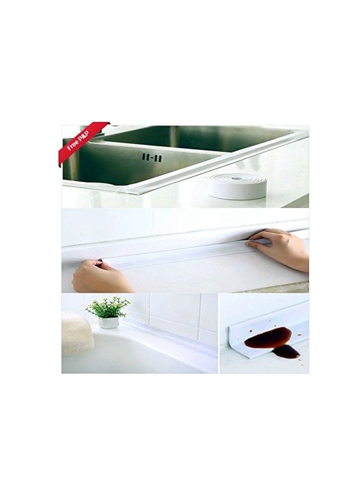 Spaceshoop Self Adhesive Waterproof Wall Sealing Strip Tape Bathtub Caulk Sealer for Kitchen Bathroom (22mm*3.2M)  - Image 4