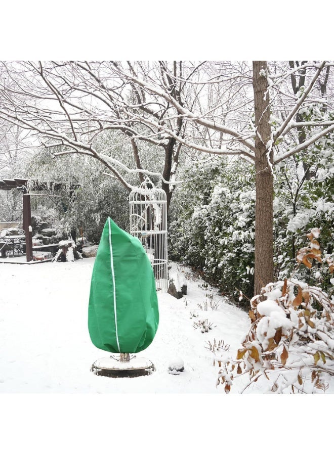 jaexest 2 Packs Green Plant Covers Freeze Protection Large Frost Blanket with Drawstring & Zipper for Outdoor Trees and Plants - Image 4