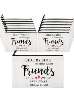 Saintrygo Saintrygo 20 Pieces Good Friends Gifts Friendship Gift for Women Friends Makeup Bag Cosmetic Bags Birthday Gifts for Women Good Friends Sister BFF 