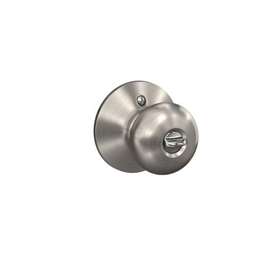 Schlage F51A PLY 619 Plymouth Door Knob, Keyed Entry Lock, Satin Nickel - Image 4