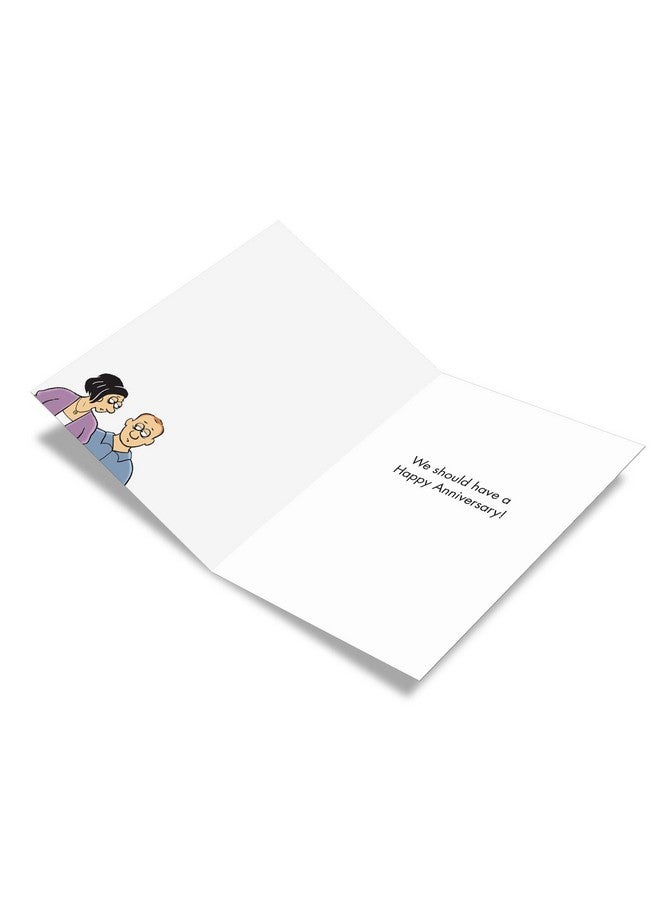 NobleWorks - Funny Anniversary Card with Envelope - Cartoon Marriage Humor, Spouse Notecard for Anniversary - Dichotomy of Marriage C7315ANG - Image 2