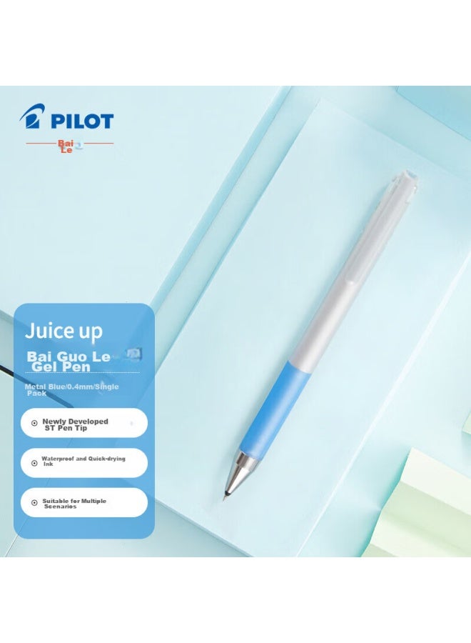 Pilot Juice Up Retractable Gel Pen, Metal Color, 0.4Mm, Single Pen, Metallic Blue, Ljp-20S4 - Image 1