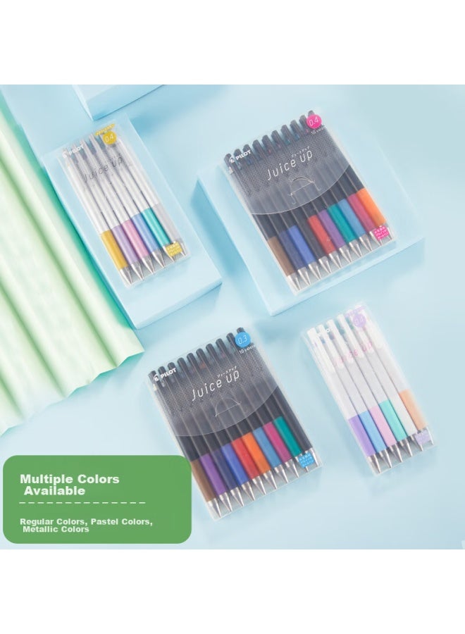 Pilot Juice Up Retractable Gel Pen, Metal Color, 0.4Mm, Single Pen, Metallic Blue, Ljp-20S4 - Image 3