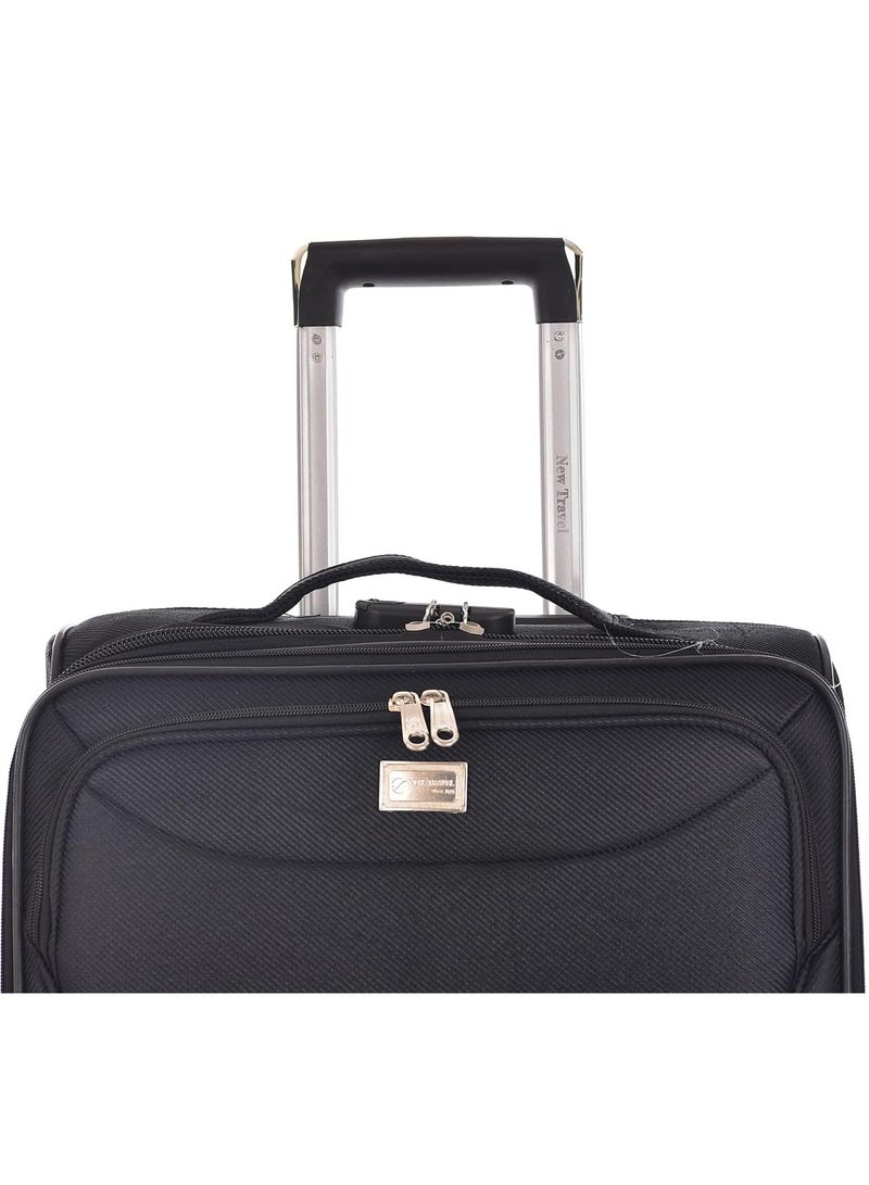 milano 3 Pieces Luggage Set 20/24/28 Inch Spinner Wheels Oxford Cloth Polyester Interior. Black - Image 5