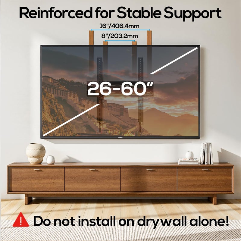 USX STAR UL Listed Tilting Low Profile TV Wall Mount - Holds Most 26-60 Inch TVs Up to 99 lbs, Quick Release Lock, Max VESA 400x400mm, Fits 8''-16'' Studs - by USX STAR - Image 5