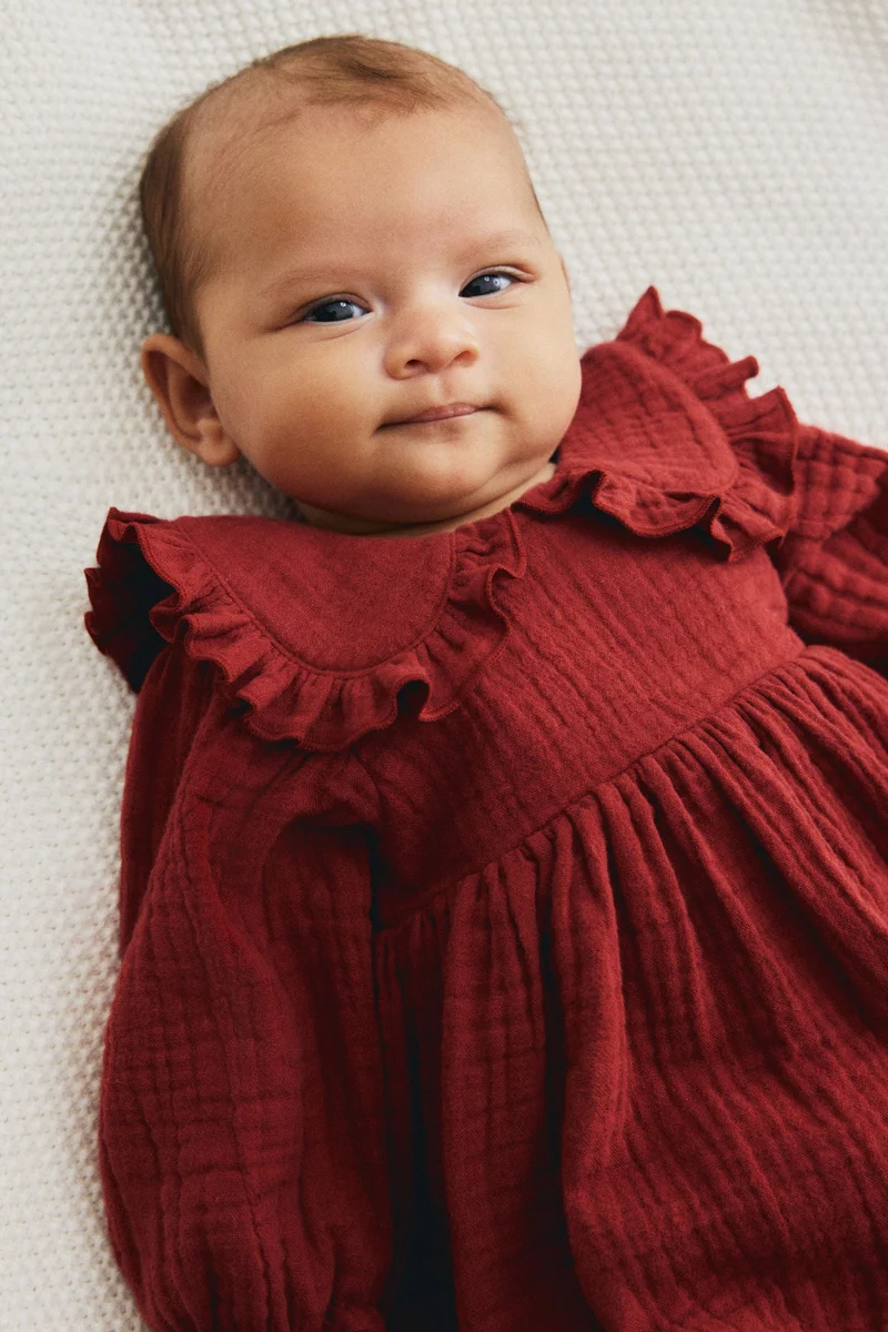 H&M Cotton muslin bodysuit dress