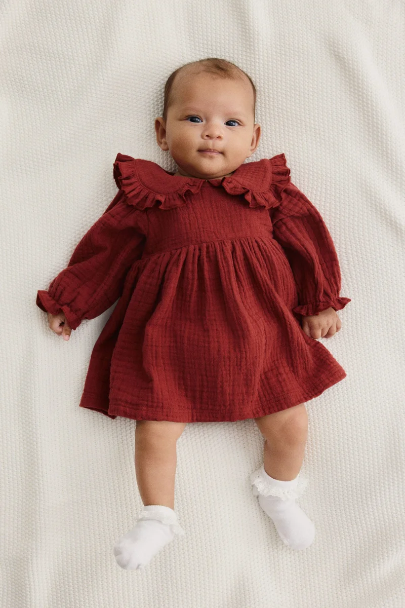 H&M Cotton muslin bodysuit dress