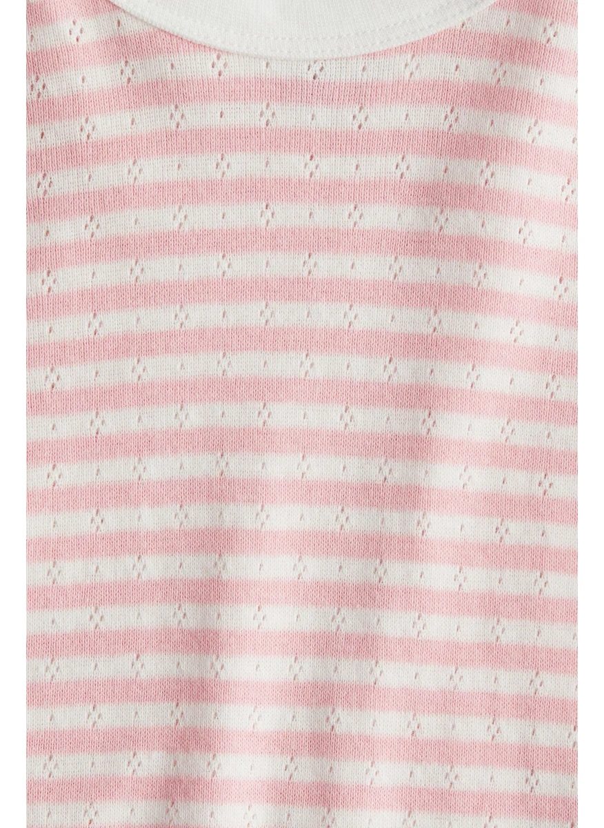 اتش اند ام Short-Sleeved Pointelle Jersey Top