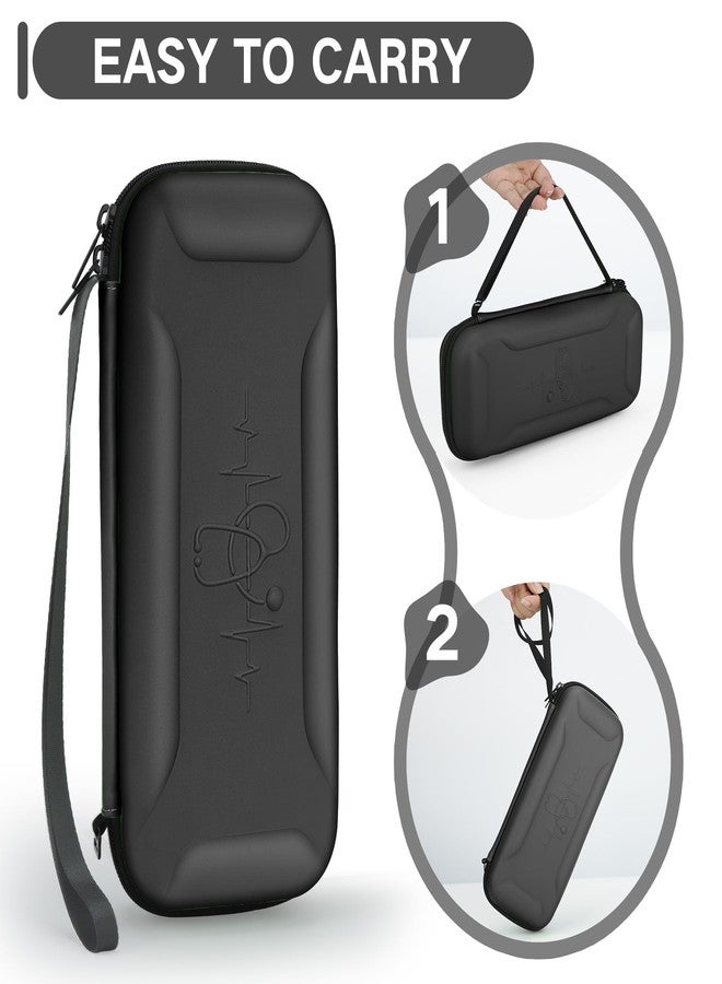 MOSLA Stethoscope Case for 3M Littmann Classic III,Lightweight II S.E. Cardiology IV,Nurse Gift Hard Organizer Portable Carry Travel Cover Storage Bag with Vital Medical Supplies (Black A) - Image 2