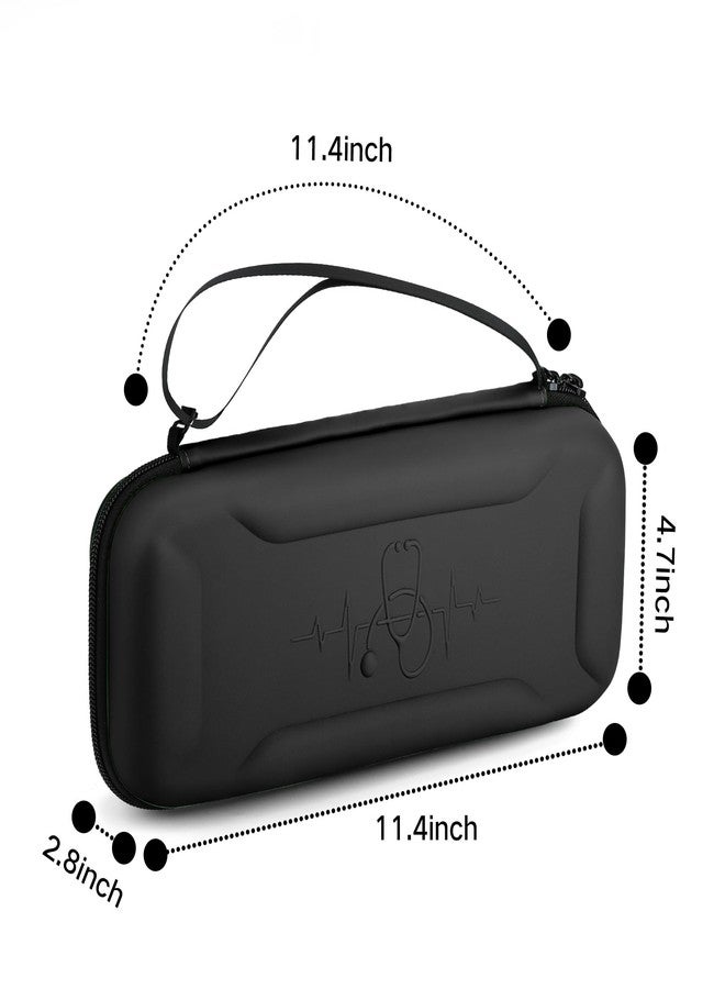 MOSLA Stethoscope Case for 3M Littmann Classic III,Lightweight II S.E. Cardiology IV,Nurse Gift Hard Organizer Portable Carry Travel Cover Storage Bag with Vital Medical Supplies (Black A) - Image 5