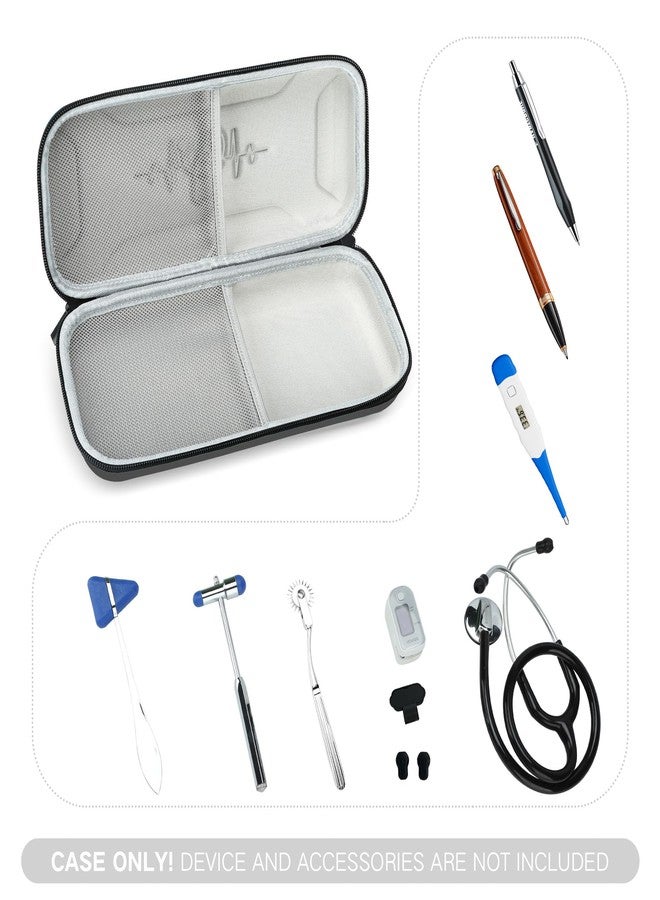 MOSLA Stethoscope Case for 3M Littmann Classic III,Lightweight II S.E. Cardiology IV,Nurse Gift Hard Organizer Portable Carry Travel Cover Storage Bag with Vital Medical Supplies (Black A) - Image 4
