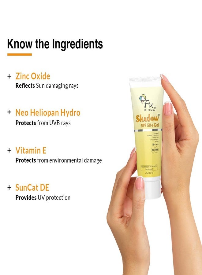 فيكسديرما واقي الشمس فيكسديرما شادو بعامل حماية 50+ جل PA+++ للبشرة الدهنية، للجسم والوجه، واسع الطيف لحماية من الأشعة فوق البنفسجية UVA وUVB، غير دهني ومقاوم للماء 15 جم - Image 5