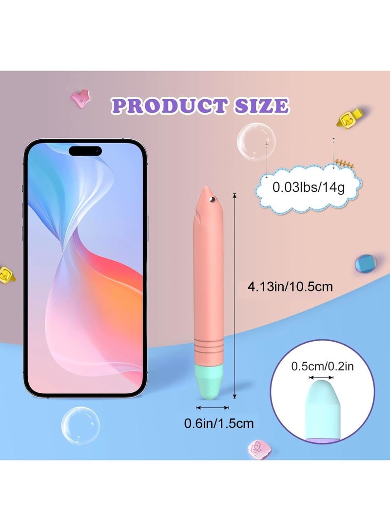 SYOSI Kids Stylus Pens for Touch Screens, Anti Rolling Tablet Stylus with Tethers Compatible with iPad Android and All Touch Devices, 2 Pack Durable Lightweight Drawing Writing Tool for Children Students - Image 4