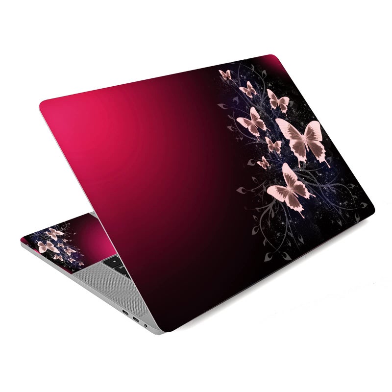 Baocool Laptop Skin Sticker Decal,12" 13" 13.3" 14" 15" 15.4" 15.6 inch Laptop Skin Sticker Cover Art Decal Protector Notebook PC (Butterflies)