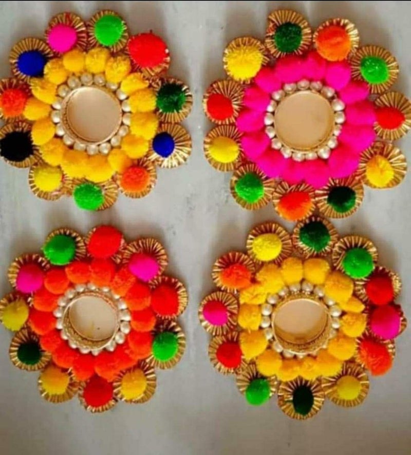 Sanvatsar Diya/Candle (Multicolour)- Set of 4 ,, - Image 2