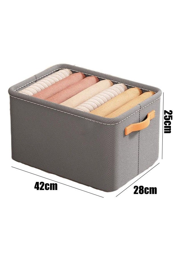 Generic 1/2/3Pcs Wardrobe Clothes Organizer Foldable  Closet Storage Organizer For Clothes Jeans Washable Closet Storage Boxes With Carrying  Handles Cube Storage Bin For Home Bedroom  - Image 2