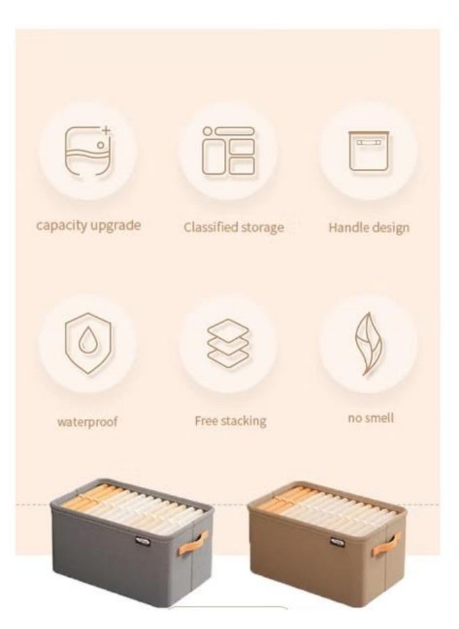 Generic 1/2/3Pcs Wardrobe Clothes Organizer Foldable  Closet Storage Organizer For Clothes Jeans Washable Closet Storage Boxes With Carrying  Handles Cube Storage Bin For Home Bedroom  - Image 3