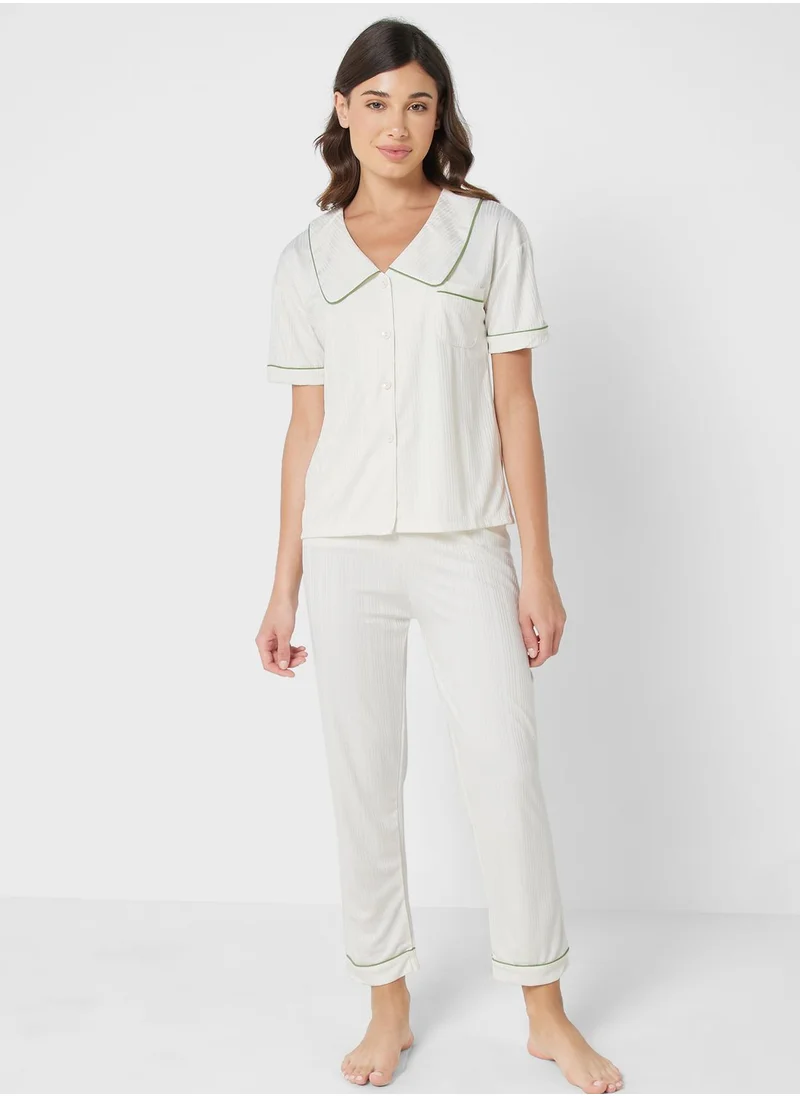 Ginger Button Down Pyjama Set