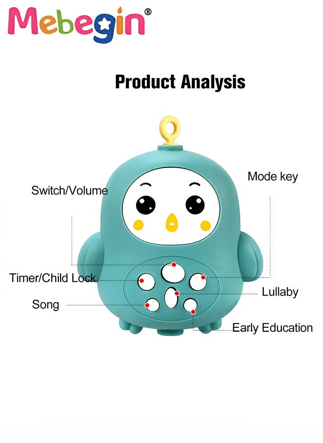 MEBEGIN - Baby Crib Mobile with Music and Light, Universal Crib Attachment, Remote Control Bed Bell, Adorable Crib Hanging Toys, Multifunctional Hanging Toys, Ideal Nursery Toy for Babies - Image 1