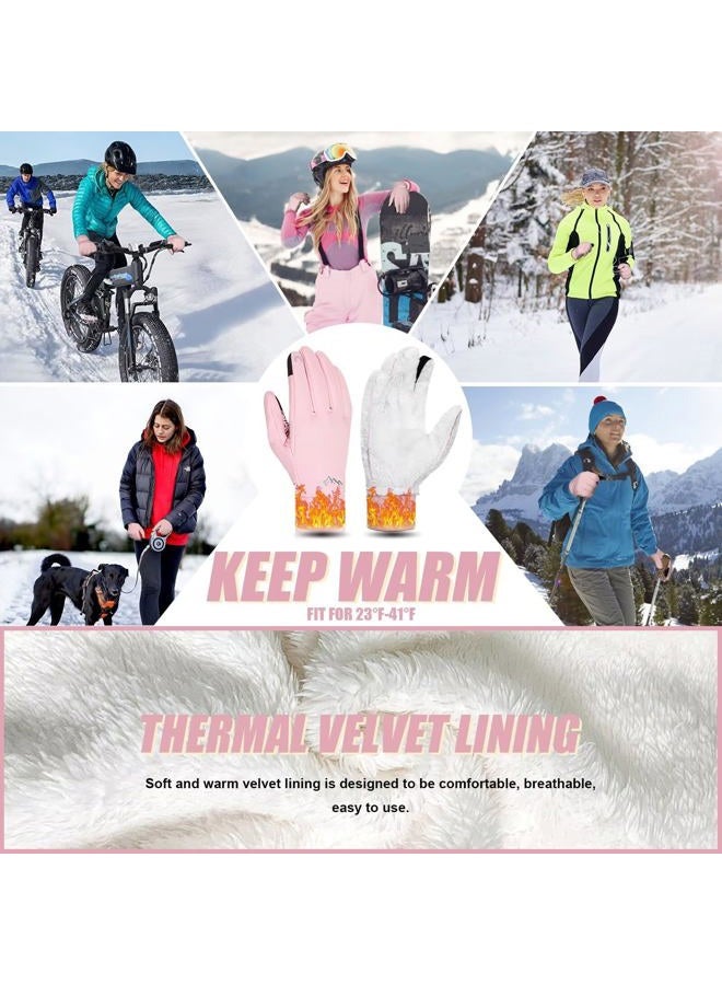 Pixel Panda Winter Gloves for Men Women Warm Touchscreen Gloves for Cold Weather Thin Water-Resistant Windproof Non-Slip Gloves for Cycling, Driving, Running, Hiking - Image 2