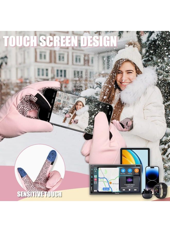 Pixel Panda Winter Gloves for Men Women Warm Touchscreen Gloves for Cold Weather Thin Water-Resistant Windproof Non-Slip Gloves for Cycling, Driving, Running, Hiking - Image 3