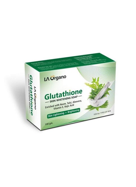 Glutathione Neem & Tulsi Skin Whitening Soap With Kojic Acid For Skin Lightening & Brightening Dark Spot And Dead Skin Cell Removal Fairness Soap All Skin Type